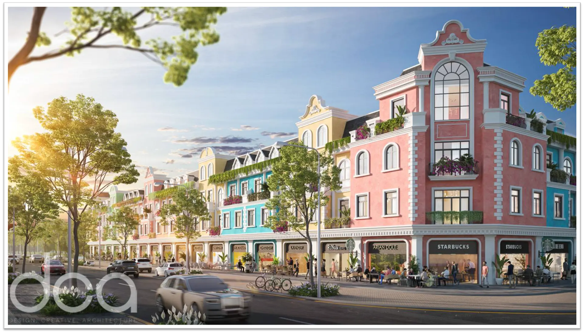 Shop VinWonders Phu Quoc Greek Town phối cảnh