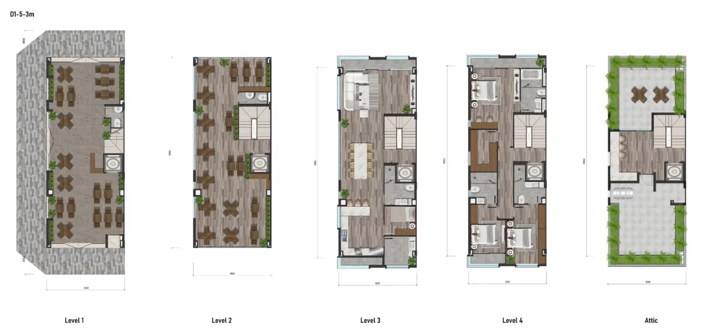 Crystal City Meyhomes - Mặt bằng căn điển hình D1-5