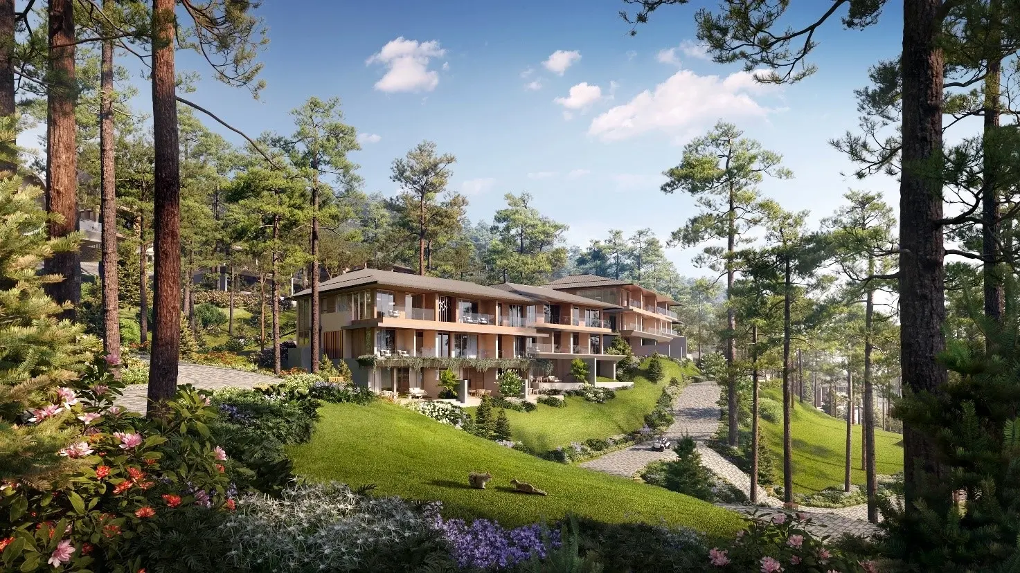 Khu nghỉ dưỡng được bao phủ bởi cảnh quan thiên nhiên. Ảnh: BIM Land